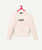 Sweat fille tie-dye rose avec logo - 1