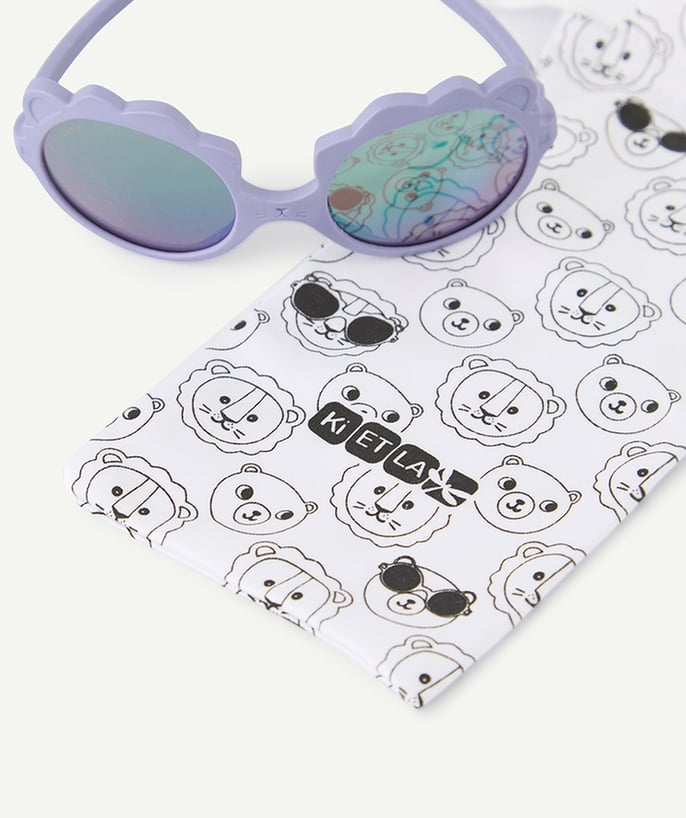 Lunettes de soleil bébé fille lion violettes - 2