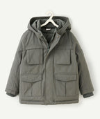 Parka garçon avec capuche kaki - 2