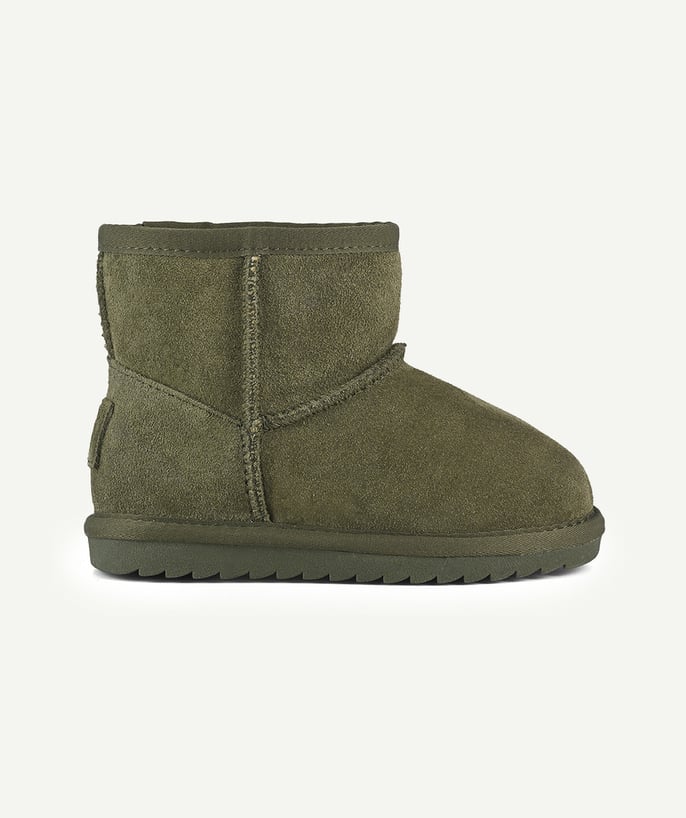 Bottines fourrées kaki - 1