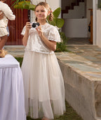 Robe de cérémonie fille en tulle - 1