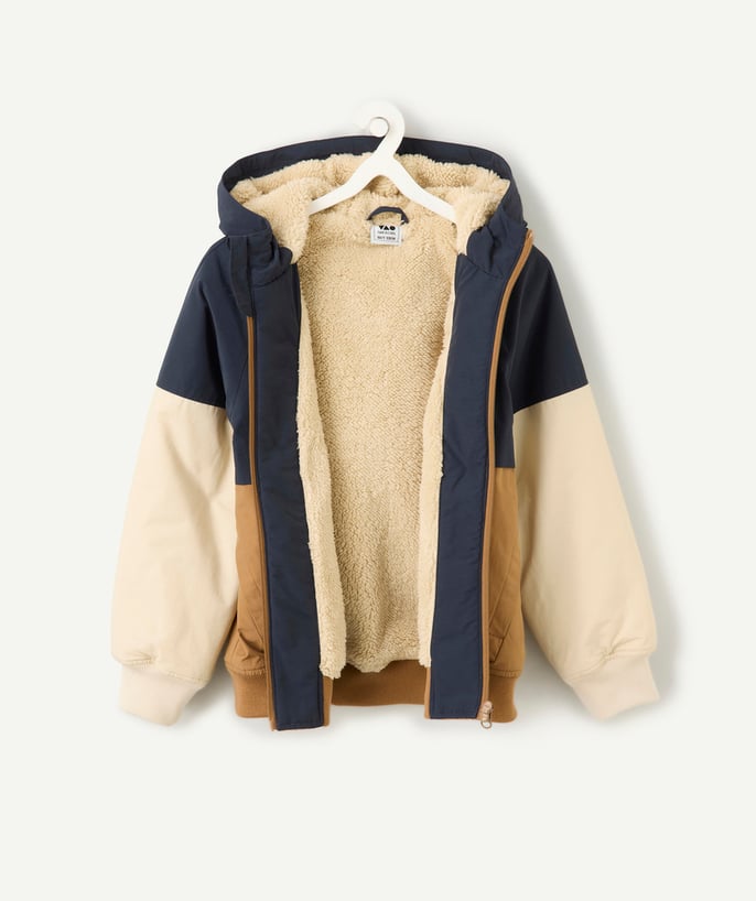Blouson à capuche garçon colorblock déperlant - 2