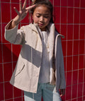 Ciré fille beige imperméable à capuche - 1
