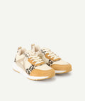 Baskets fille beige et léopard - 1
