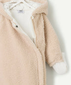 Combinaison bébé fille en sherpa beige - 2