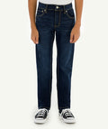 Jean garçon slim denim bleu - 1