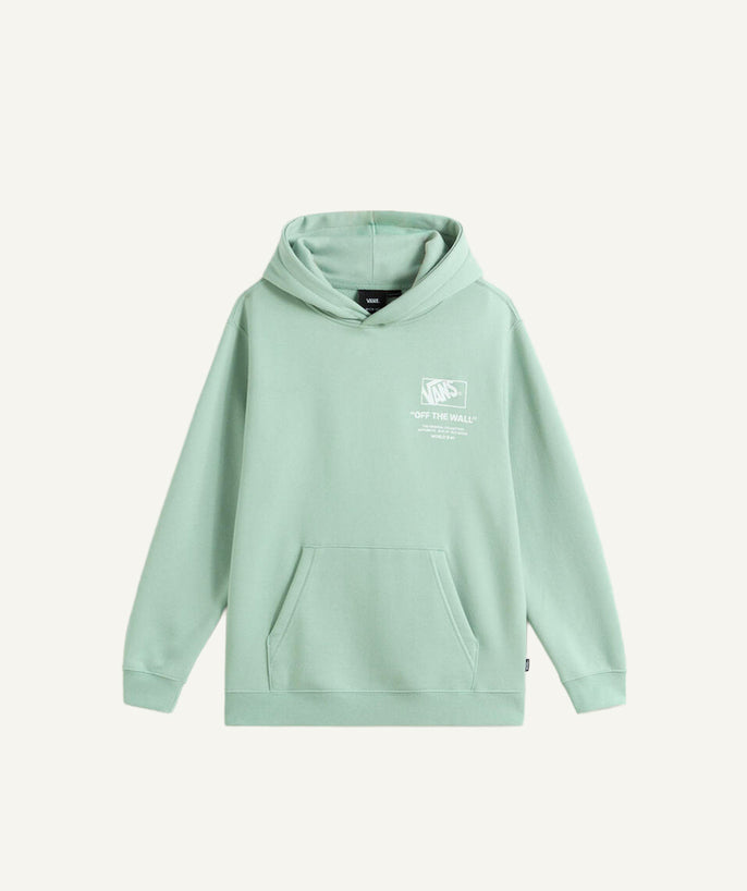 Sweat garçon à capuche vert imprimé - 1