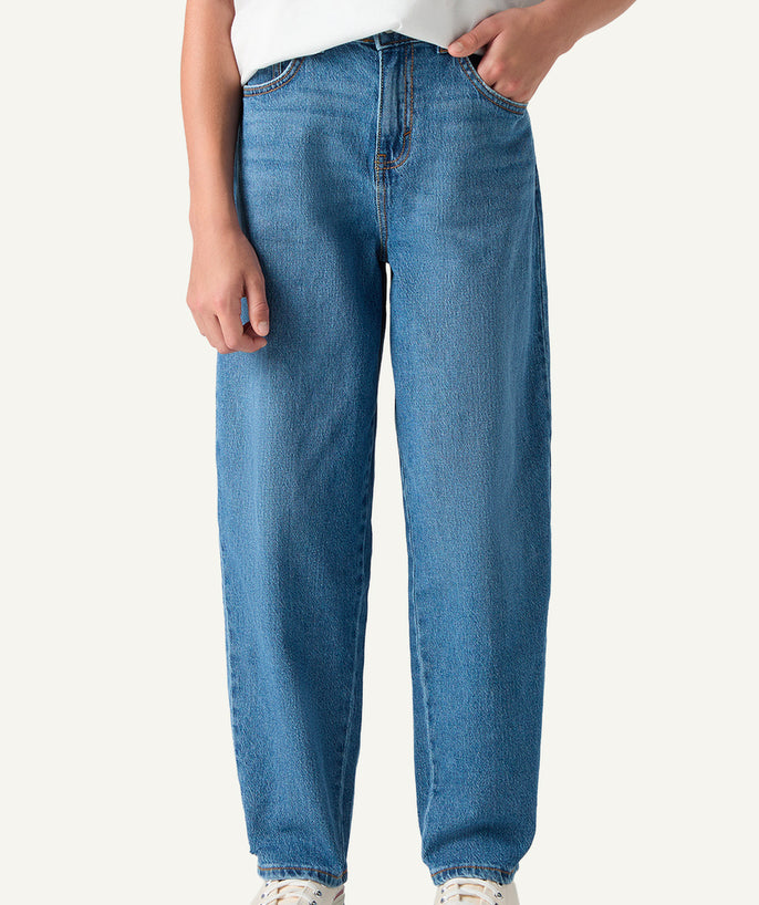 Jean fille baggy bleu - 1