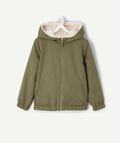 Blouson fille kaki réversible - 1