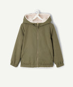 Blouson fille kaki réversible - 1