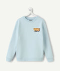 Sweat garçon droit bleu ciel - 1