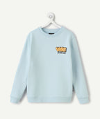 Sweat garçon droit bleu ciel - 1