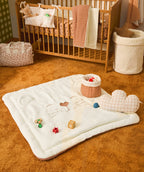 Tapis de parc naissance crème effet sherpa - 1