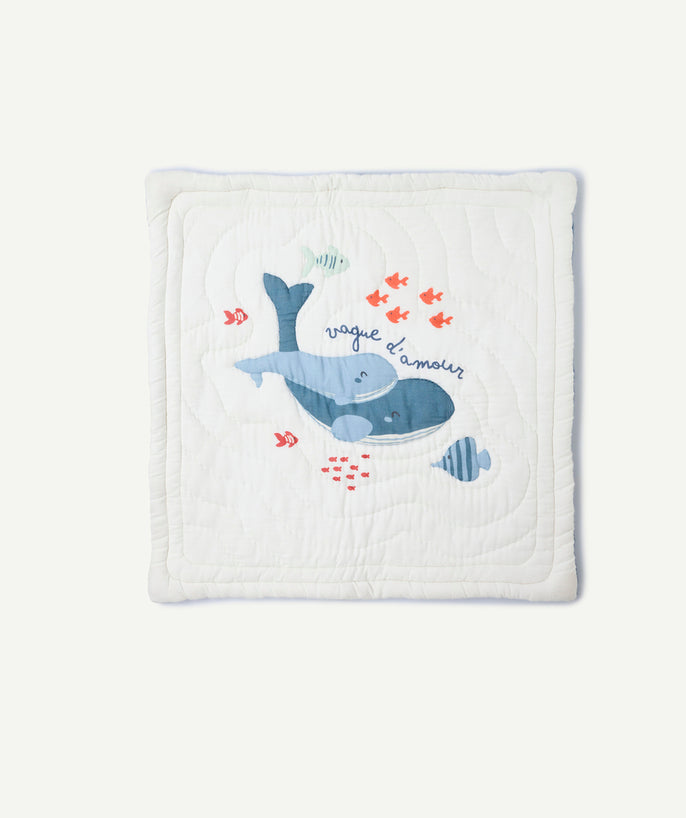 Tapis de parc bébé coton imprimé baleine - 1