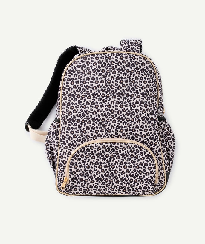 Sac à dos fille imprimé léopard fantaisie - 1