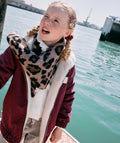 Blouson fille bordeaux déperlant et réversible - 1