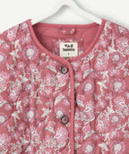 Veste fille matelassée fleuri rose - 2
