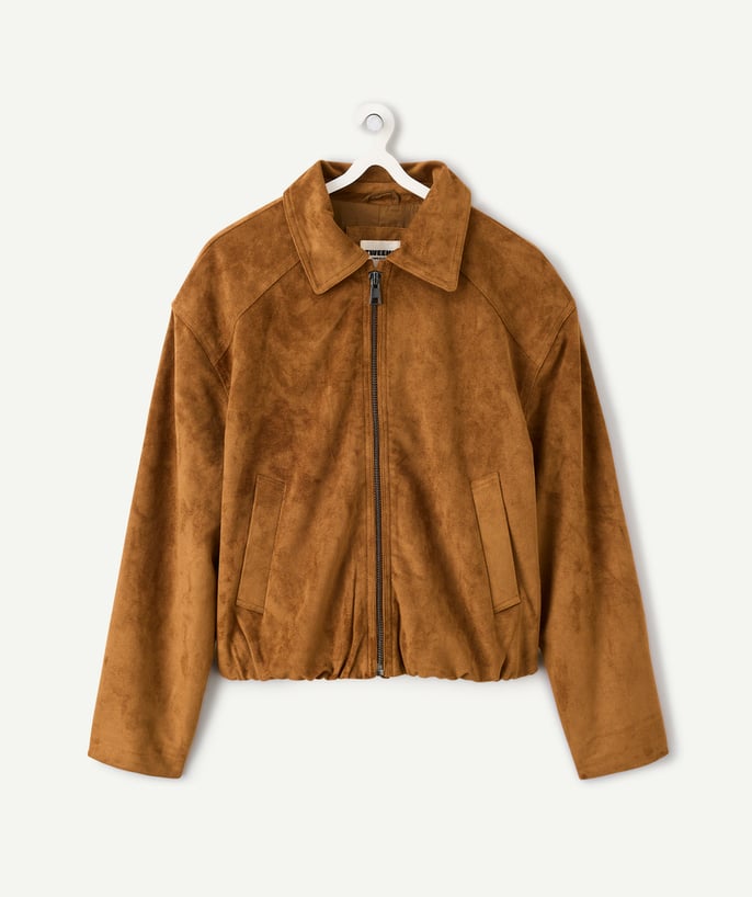 Veste fille droite camel - 2