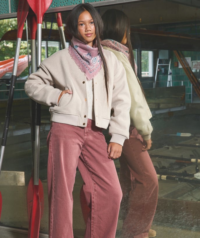 Veste fille bomber beige - 2