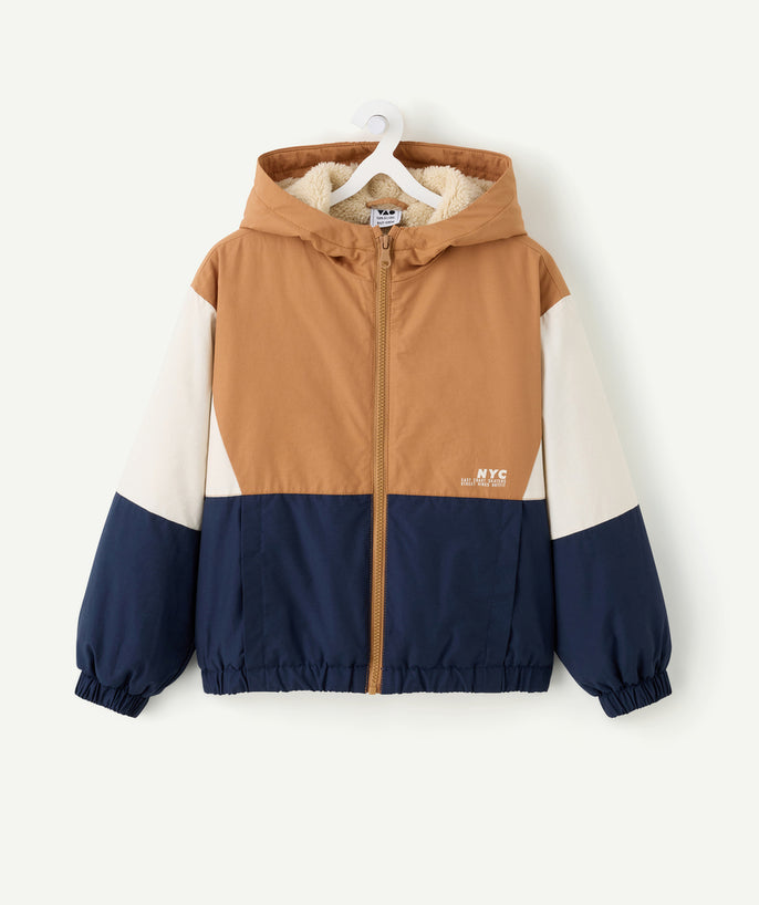 Blouson garçon colorblock doublé sherpa déperlant - 1