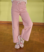 Baskets ville fille roses pailletées lacets - 2