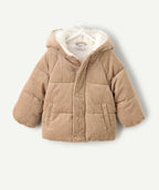 Doudoune bébé garçon beige effet velours - 2