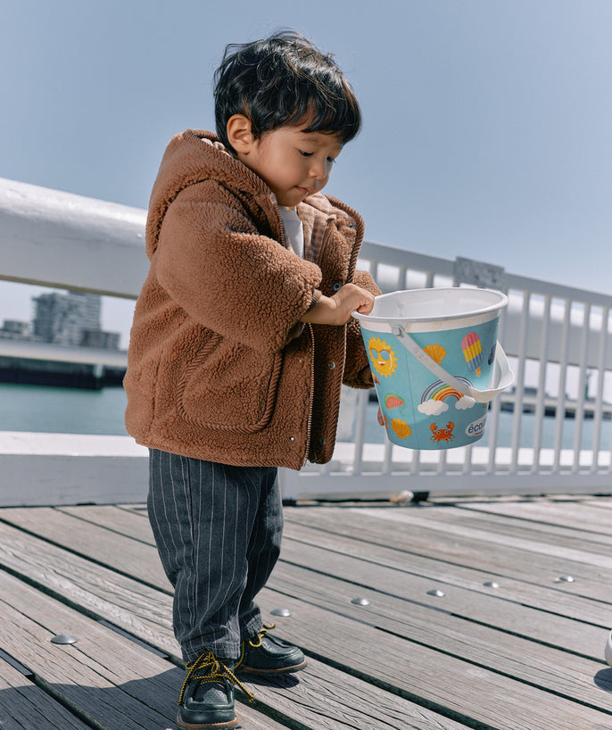 Blouson sherpa bébé garçon marron - 1