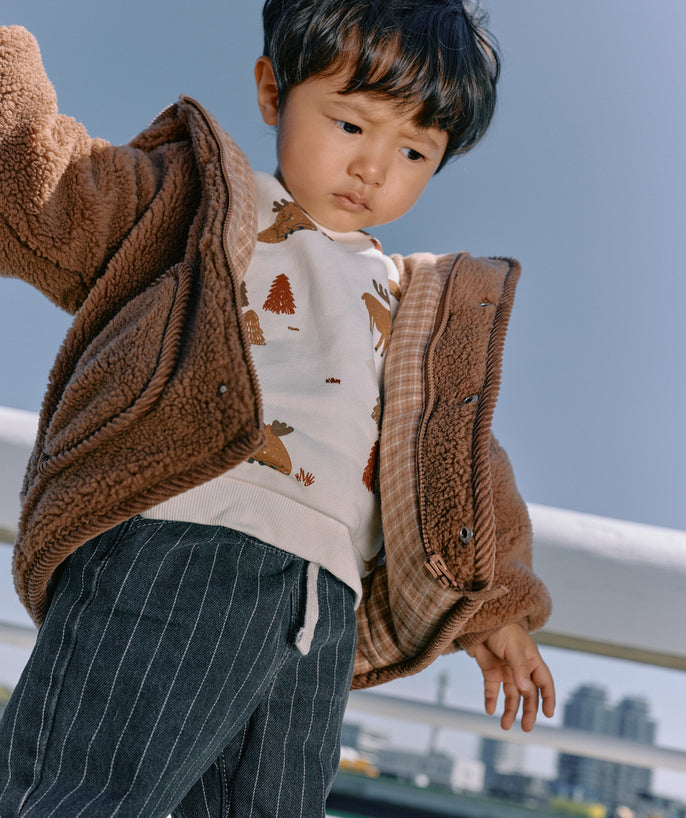 Blouson sherpa bébé garçon marron - 2