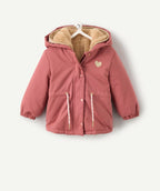 Parka 2 en 1 bébé fille rose doublée - 2