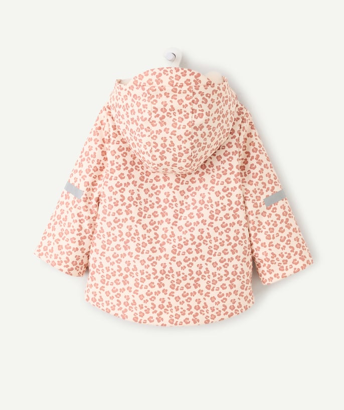 Ciré bébé fille rose imprimé léopard - 2