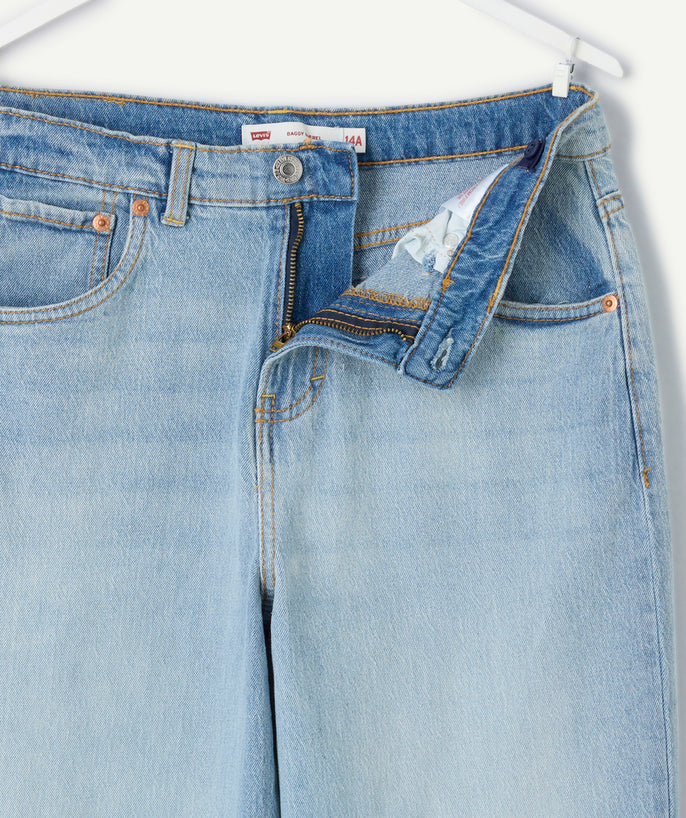 Jean fille baggy denim clair - 2
