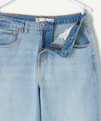 Jean fille baggy denim clair - 2