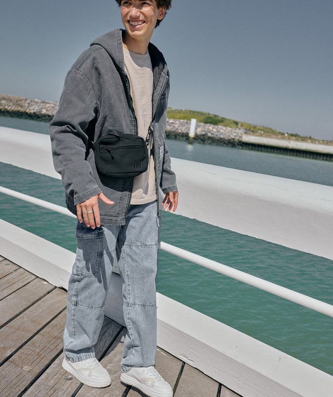 Veste garçon matelassée grise zippée - 2