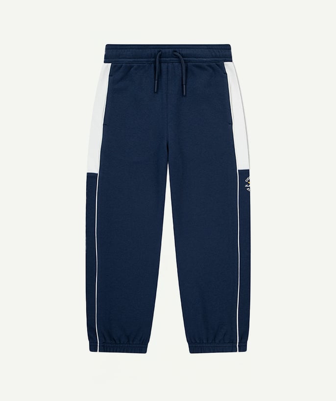 Jogging garçon baggy bleu et blanc - 1