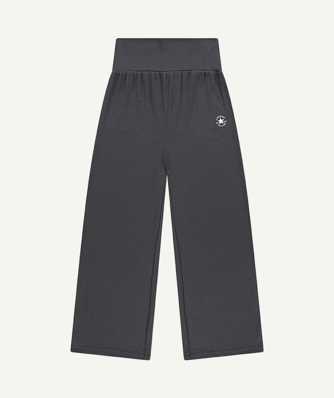Pantalon ample fille noir - 1