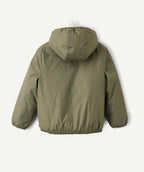 Blouson garçon vert doublé sherpa déperlant - 2