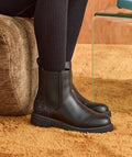 Bottines fille noires pailletées - 1