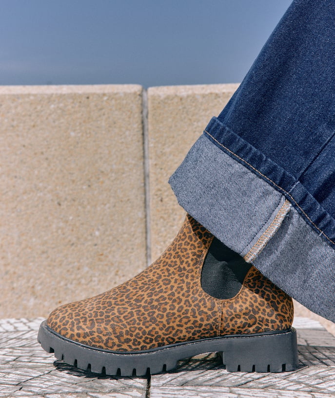 Bottes fille imprimé léopard - 1
