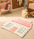 Tapis de parc bébé fille imprimé maison - 1