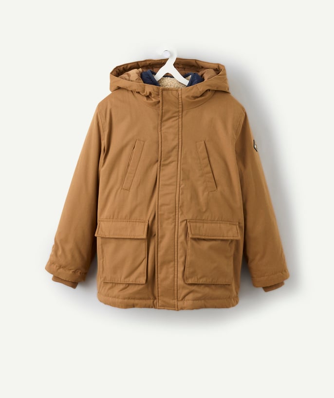 Parka garçon camel 3 en 1 et déperlant - 1