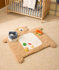 Tapis de parc bébé garçon ours beige - 1