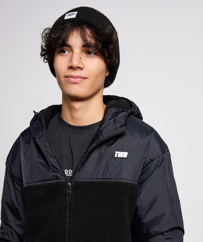 Blouson garçon noir - 1