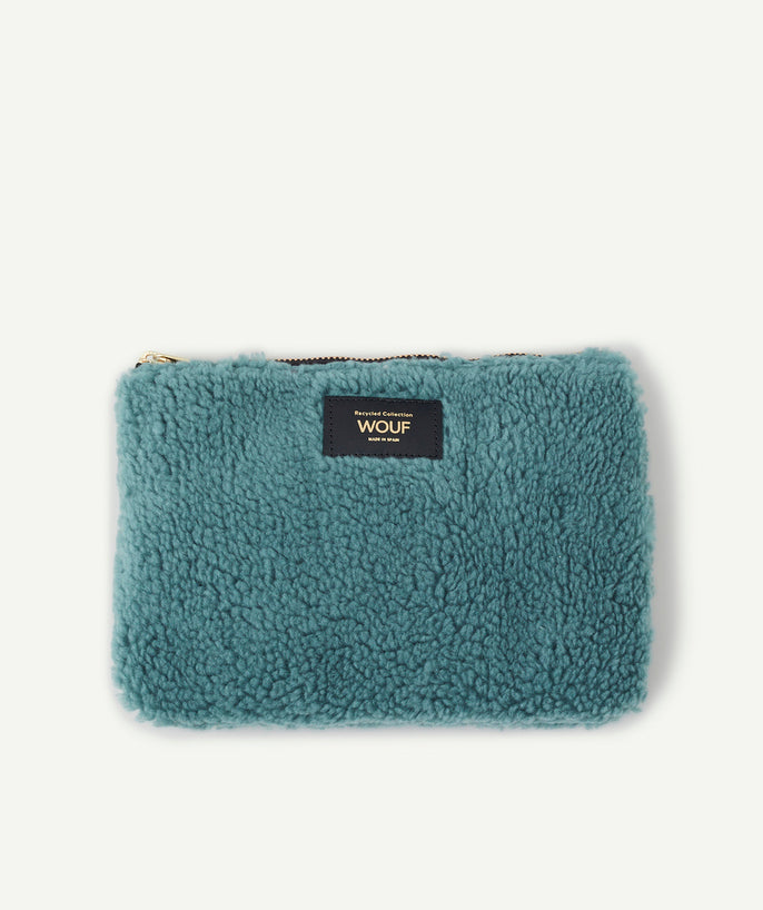 Petite trousse en fibres recyclées vert - 1