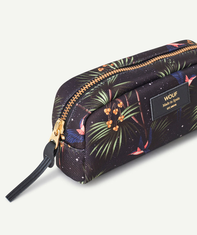 Trousse en fibres recyclées imprimée tropical - 2